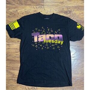 Taco Tuesday Grunt Style Club Shirt Large We'll Defend This Flag Military Black